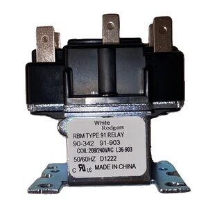 White Rodgers 90-342 RBM Type 91 DPDT Switching Relay, 208/240VAC